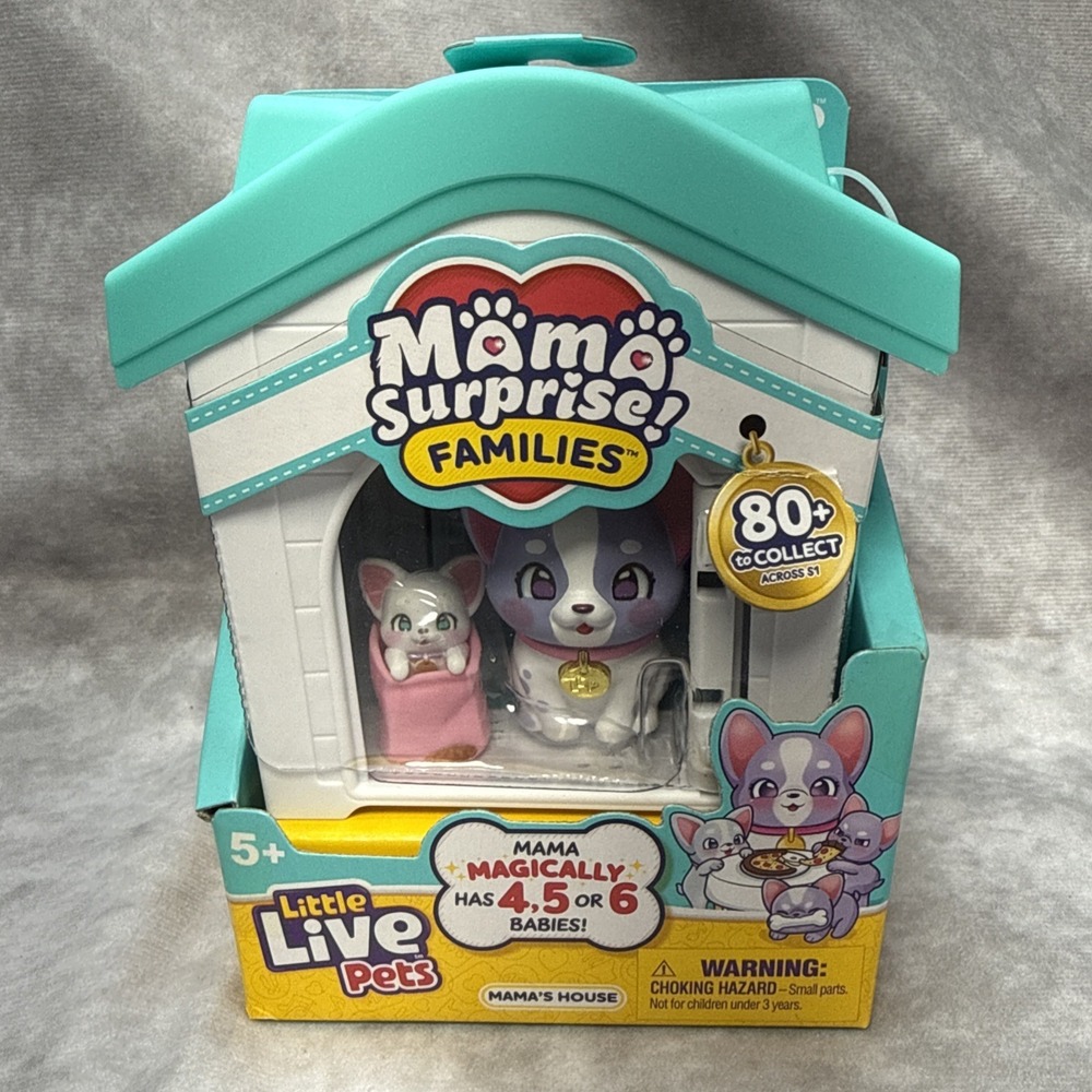 Little Live‎ Pets Mama Surprise Families Dog House Play Set Frenchie Family New